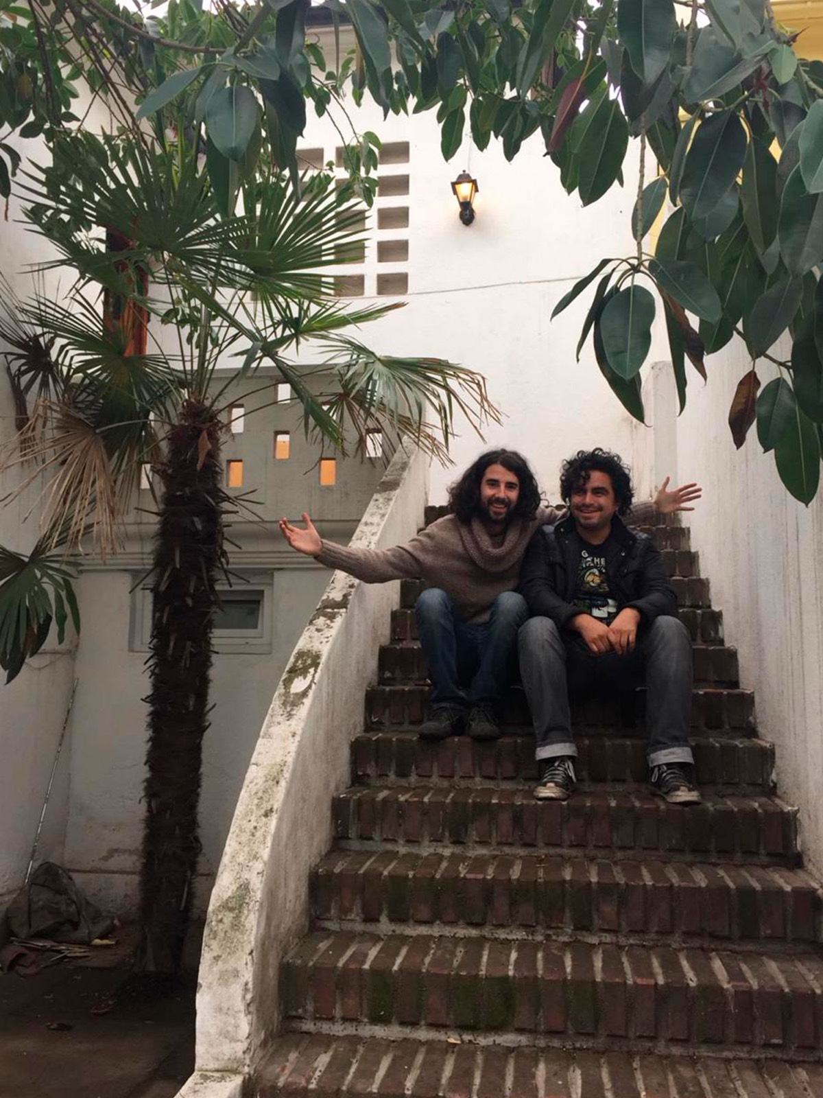 Patio y escalera